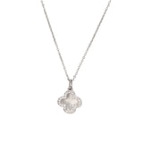 Silver Twin Clover Pendant Necklace