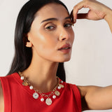 MULTY CHARM HEART SHAPE NECKLACE