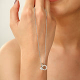 Silver Infinity Ring Pendant Necklace