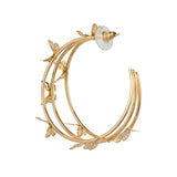 Butterfly Waterfall Gold plated Long Earrings
