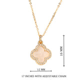 Gold Twin Clover Pendant Necklace