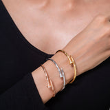 Silver Cartier Nail Bracelet