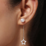 Silver Plated Anti-Tarnish White CZ Stone Earrings