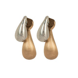 Matte Finish Gold plated Drop Earrings
