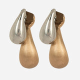 Matte Finish Gold plated Drop Earrings