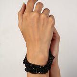 Black Silver Plated Bracelet With Magnetic Lock