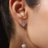 Silver Plated Anti-Tarnish White CZ Stone Earrings