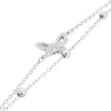 Silver Butterfly Charm Bracelet