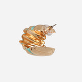 Enamel Gold Plated Earrings