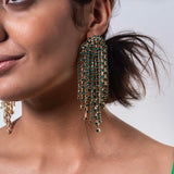 Green Gold Plated Earrings