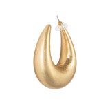 Matt Finish Half Moon Gold plated Earrings