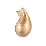Matte Drop Gold plated Earrings