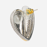 Queen of Hearts Silver Gold Earrings