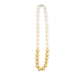 Gold & White Ombre Pearl Necklace