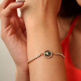 Gold Iridescent Hamsa Bracelet
