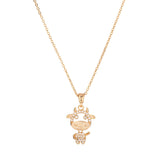 Gold Giraffe Pendant Necklace