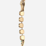 Gold Plated Green CZ Stone Snake Earrings