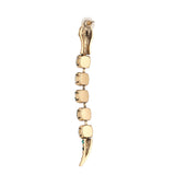 Gold Plated Green CZ Stone Snake Earrings