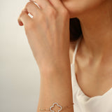 Gold Clover Charm Bracelet