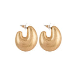 Half Moon Bauble Gold plated Earrings
