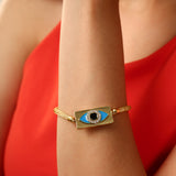 Gold Blue Gaze Bracelet