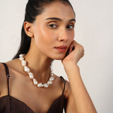 Pearls Gold Plated Necklace With Adjustable Chain
