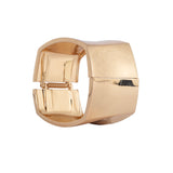 Square 18k Gold Plated Bangle Cuff