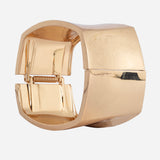 Square 18k Gold Plated Bangle Cuff