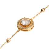 Gold Halo Crystal Bracelet