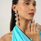 LONG CZ STONE GOLD PLATED DANGLING