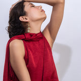 Gold Plated Long Drop Earrings for Women with CZ Stones