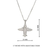 Silver Aeroplane Pendant Necklace