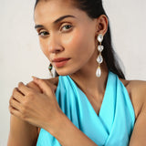 LONG CZ STONE GOLD PLATED DANGLING