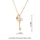 Gold Lock and Key Pendant Necklace