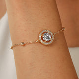 Gold Halo Crystal Bracelet
