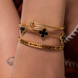 Encrusted Gold Cartier Nail  Bracelet