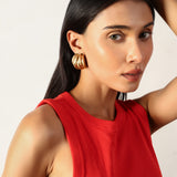 Gold Plated Teist Drop Studs