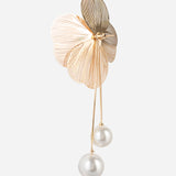 Floral with pearls Gold plated Earrings