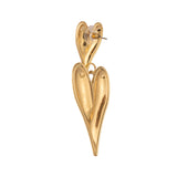 Tiered Heart Gold plated Earrings