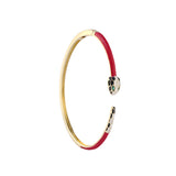Gold Crimson Snake Cuff Bracelet