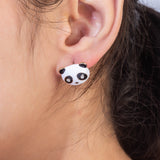 Gold Plated Panda Stud Earrings