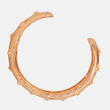Thick Floral Gold Bracelet Cuff