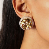 GOLD PLATING ANTITARNISH ROSY STUDS