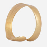 Serpentine Matte Finish Gold plated Bangle