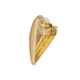 Queen of Hearts long Gold plated Earrings