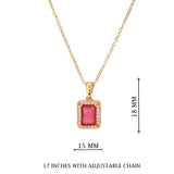 Gold Scarlet Ruby Pendant Necklace