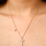 Gold Lock and Key Pendant Necklace