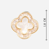 Gold Plated Earrings with Mother of Pearl & Cubic Zirconia