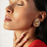 GOLD PLATING ANTITARNISH ROSY STUDS