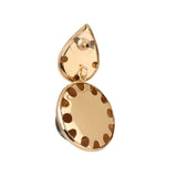 Gold Plated Black Stone Earrings